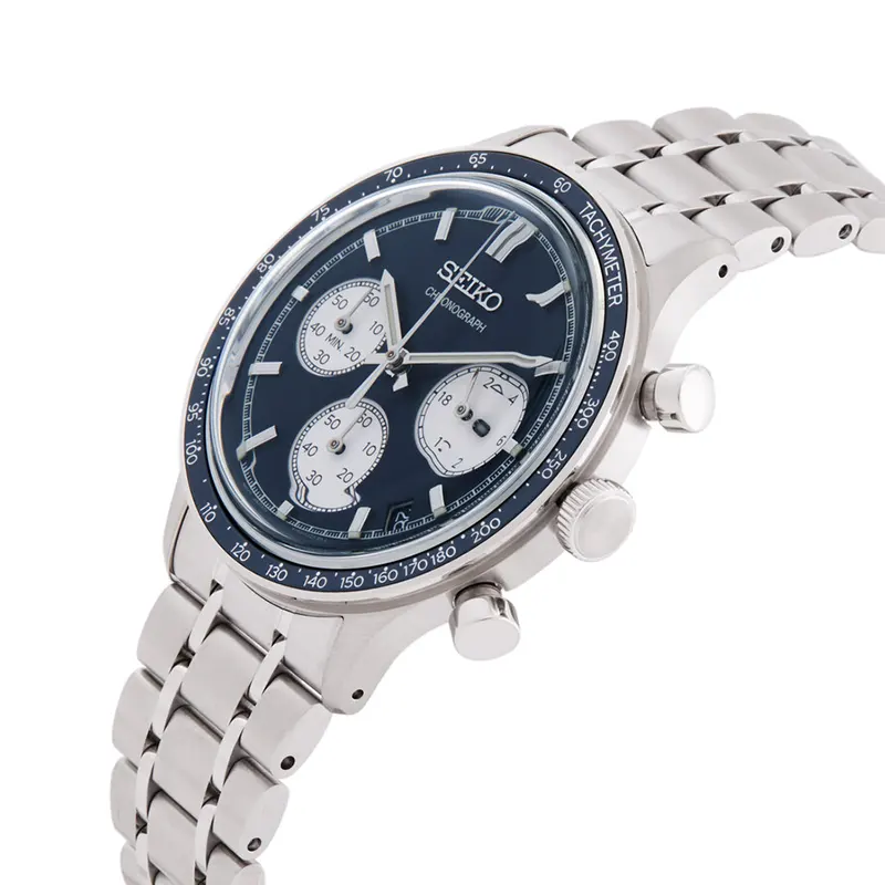 Seiko Essentials Blue Dial Mecha-Quartz Men's Watch - SSB477